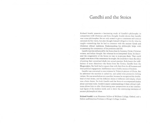 Gandhi and the Stoics