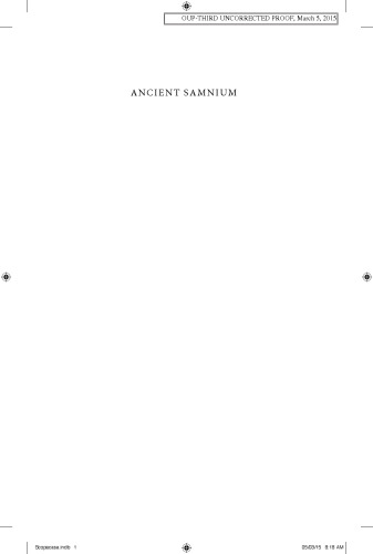 Ancient Samnium: Settlement, Culture and Identity between History and Archaeology