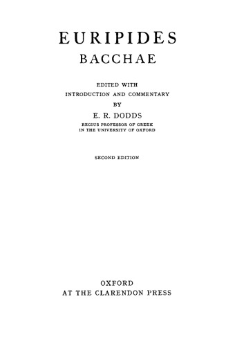 Euripides Bacchae