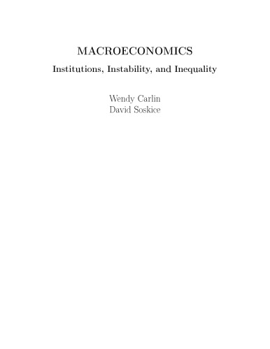 Macrkeconomics: Institutions, Instability, and Inequality