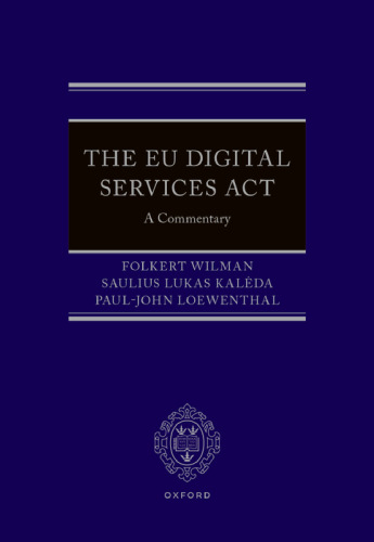 The EU Digital Services Act: A Commentary