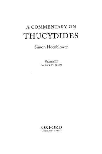 A Commentary on Thucydides