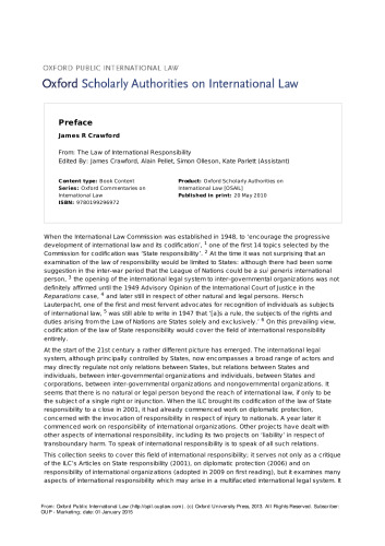 The Law of International Responsibility