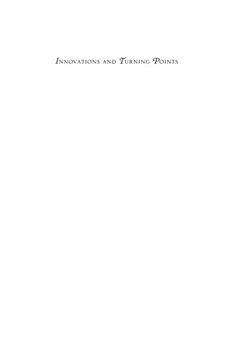 Innovations and Turning Points: Toward a History of Kāvya Literature