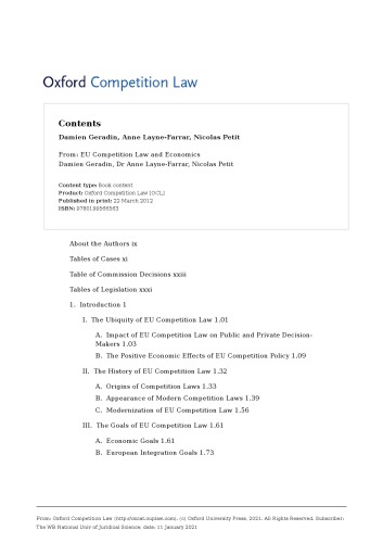EU competition law and economics
