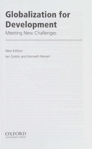 Globalization for development : meeting new challenges
