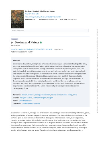 Daoism and Nature