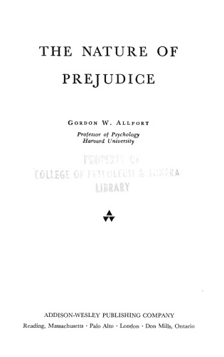 The Nature of Prejudice