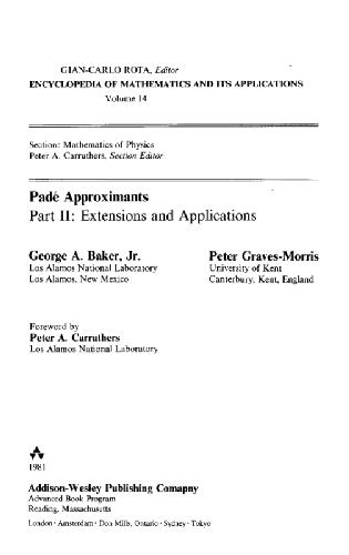 Pade approximants