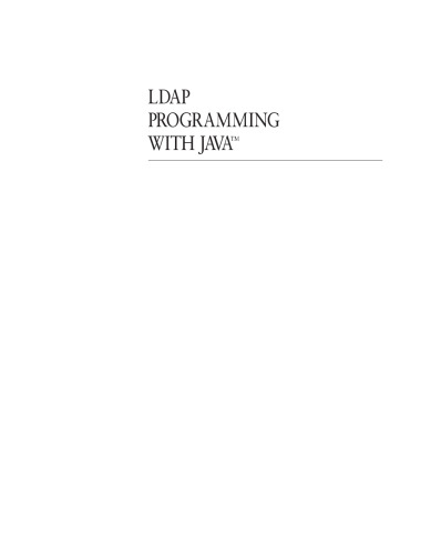 LDAP programming with Java
