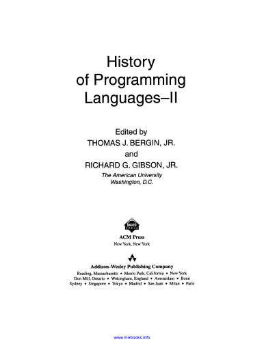 History of Programming Languages: Volume 2