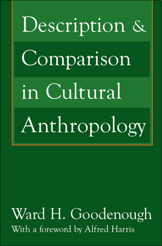 Description and Comparison in Cultural Anthropology