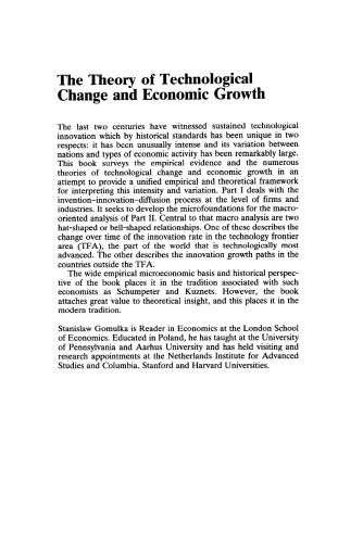 The Theory of Technological Change and Economic Growth