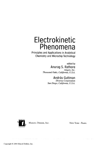 Electrokinetic Phenomena: Principles and Applications in Analytical Chemistry and Microchip Technology