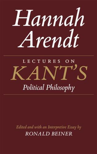 Lectures on Kant’s Political Philosophy