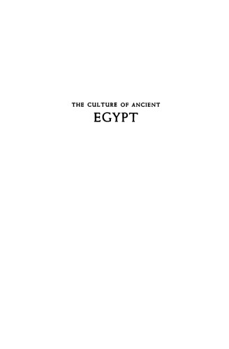 The Culture of Ancient Egypt