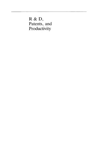 R&D, Patents and Productivity