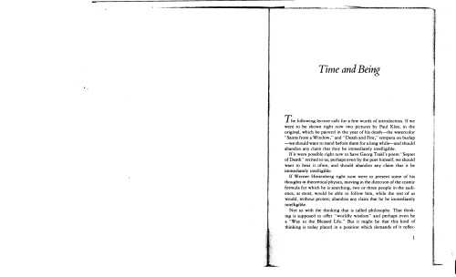 On Time and Being