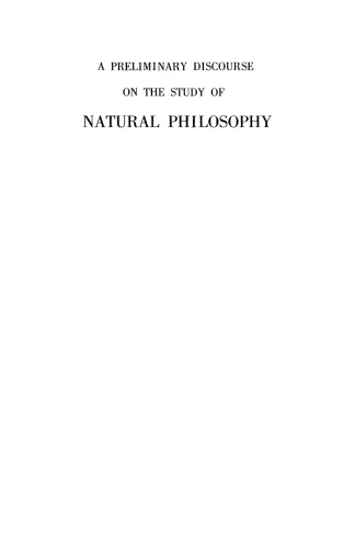 A Preliminary Discourse on the Study of Natural Philosophy