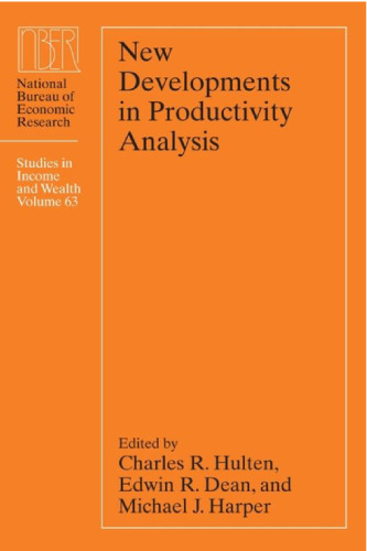 New Developments in Productivity Analysis