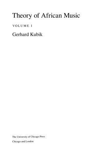 Theory of African music, Volume 1