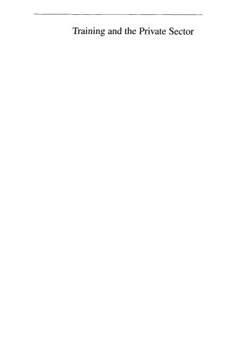 Training and the Private Sector: International Comparisons