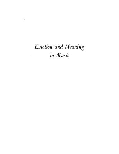 Emotion and meaning in music
