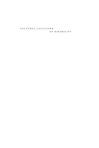 Cultural Locations of Disability