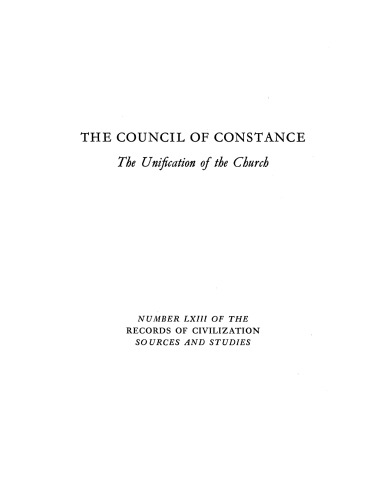 The Council of Constance: the unification of the church
