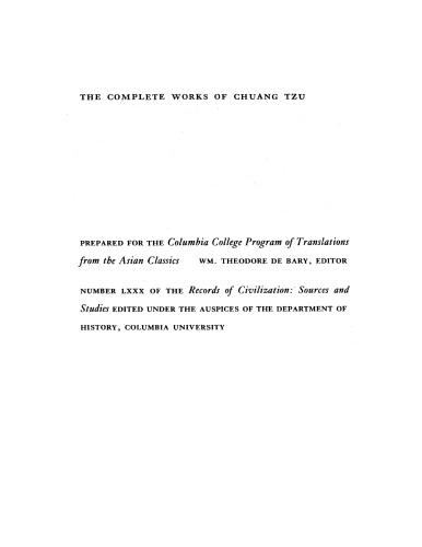 The complete works of Chuang Tzu