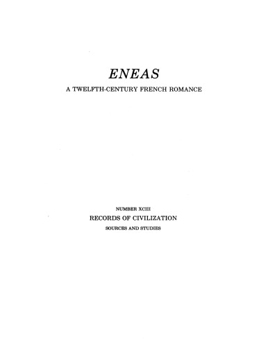 Eneas: a twelfth-century French romance