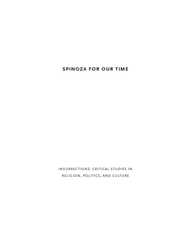 Spinoza for Our Time: Politics and Postmodernity