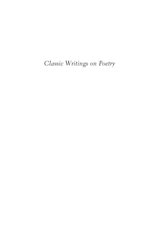 Classic Writings on Poetry