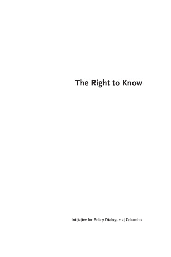 The Right to Know: Transparency for an Open World