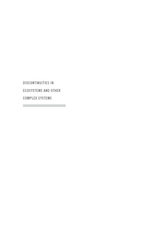 Discontinuities in Ecosystems and Other Complex Systems
