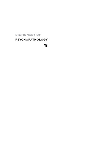 Dictionary of Psychopathology