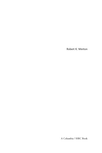Robert K. Merton: Sociology of Science and Sociology as Science