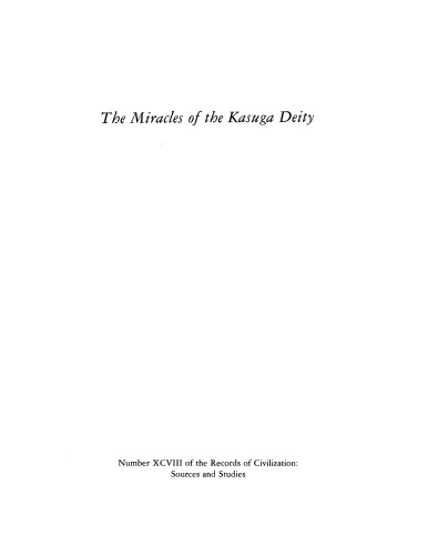 The miracles of the Kasuga deity