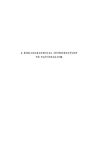 A Bibliographical Introduction to Nationalism