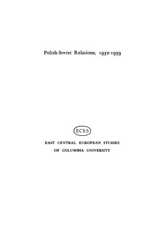 Polish-Soviet Relations 1932–1939