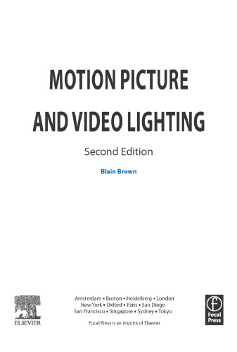Motion Picture and Video Lighting