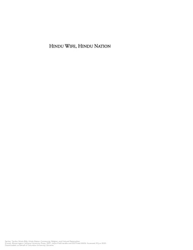 Hindu wife, Hindu nation : community, religion, and cultural nationalism