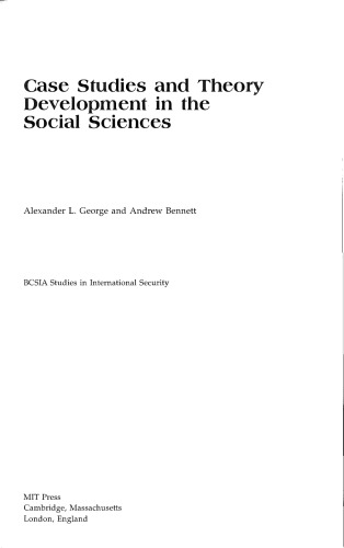 Case studies and theory development in the social sciences