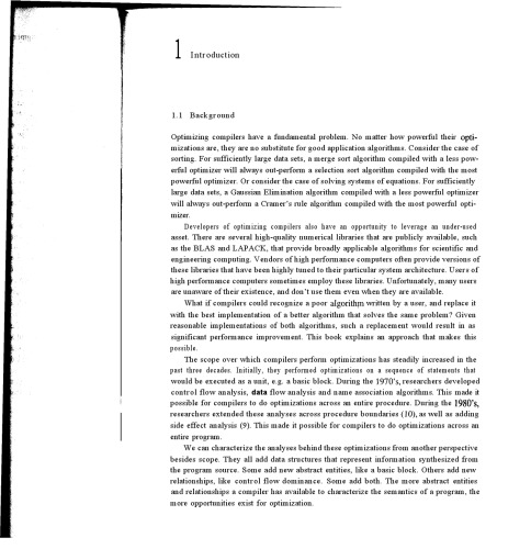 Automatic Algorithm Recognition and Replacement: A New Approach to Program Optimization