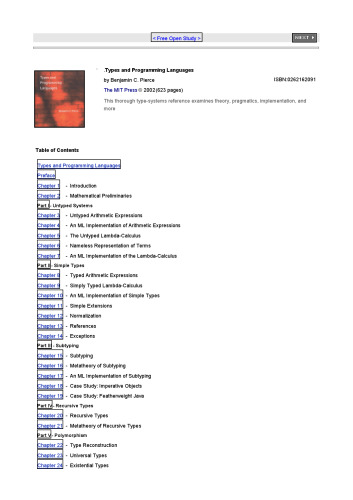 Types and Programming Languages