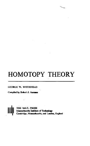 Whitehead: Homotopy Theory