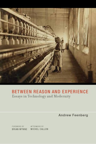 Between reason and experience: essays in technology and modernity