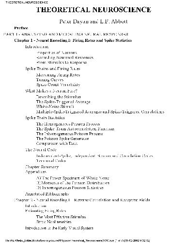 Theoretical Neuroscience