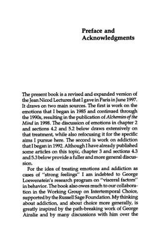 Strong Feelings: Emotion, Addiction, and Human Behavior