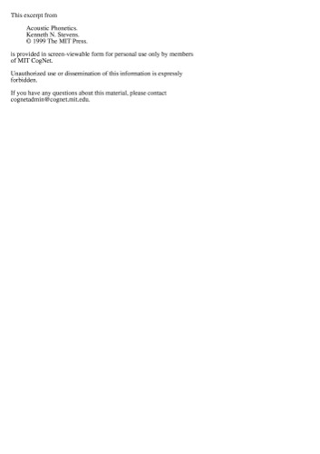 Acoustic phonetics